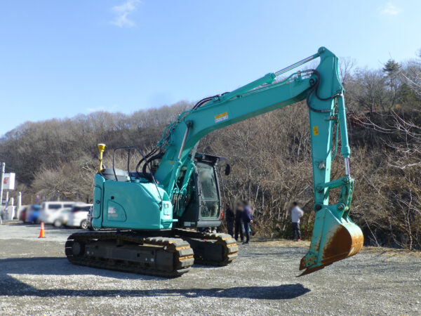 最新ICT建機試乗体験の様子。